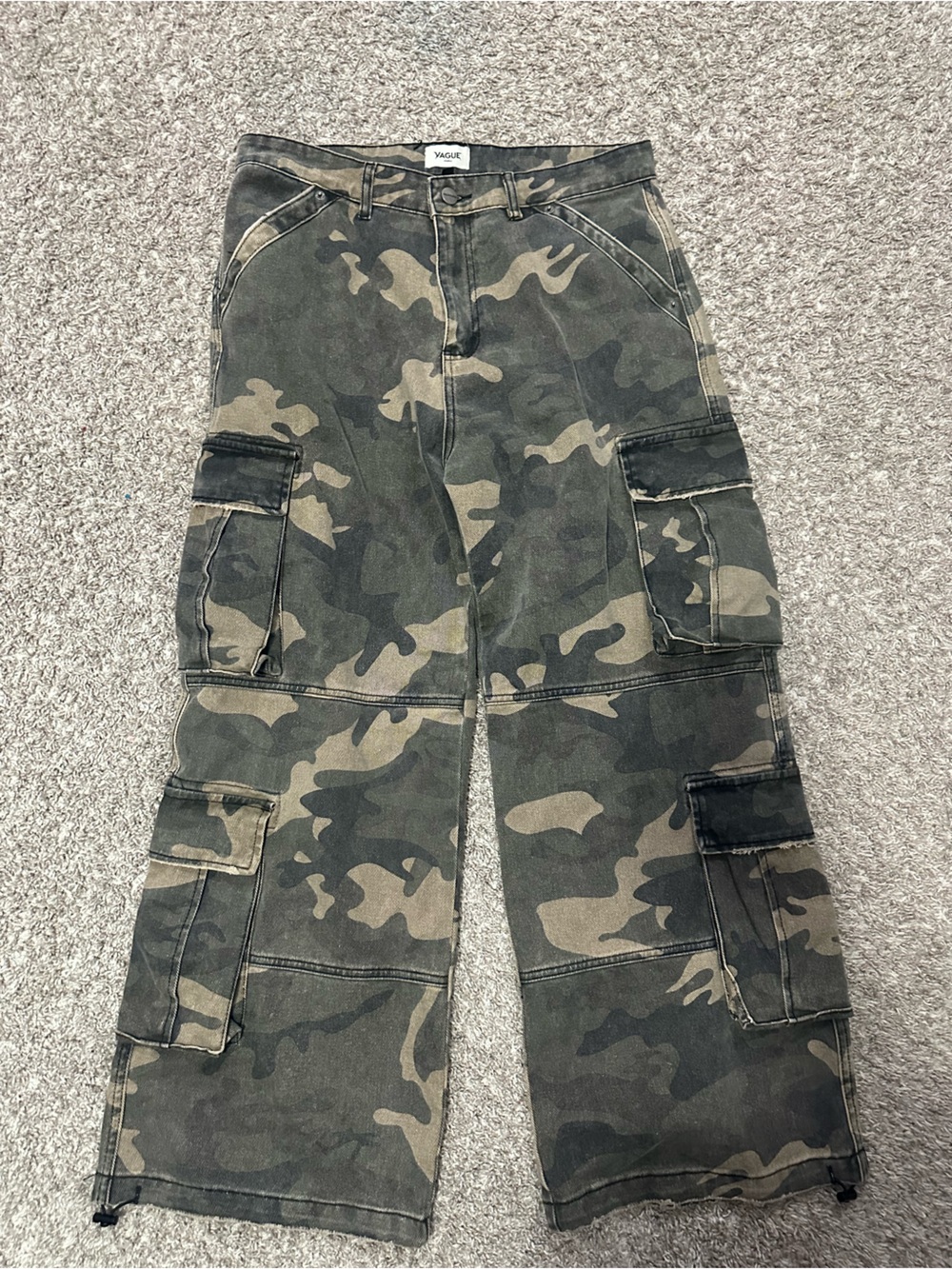 Vague Studios Streetwear Cargo Camo Pants